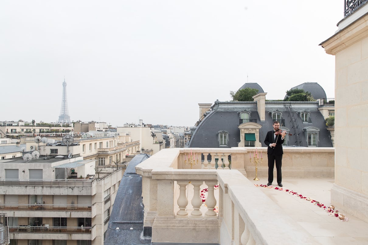 Paris luxury proposal at the Raphael Hotel Paris