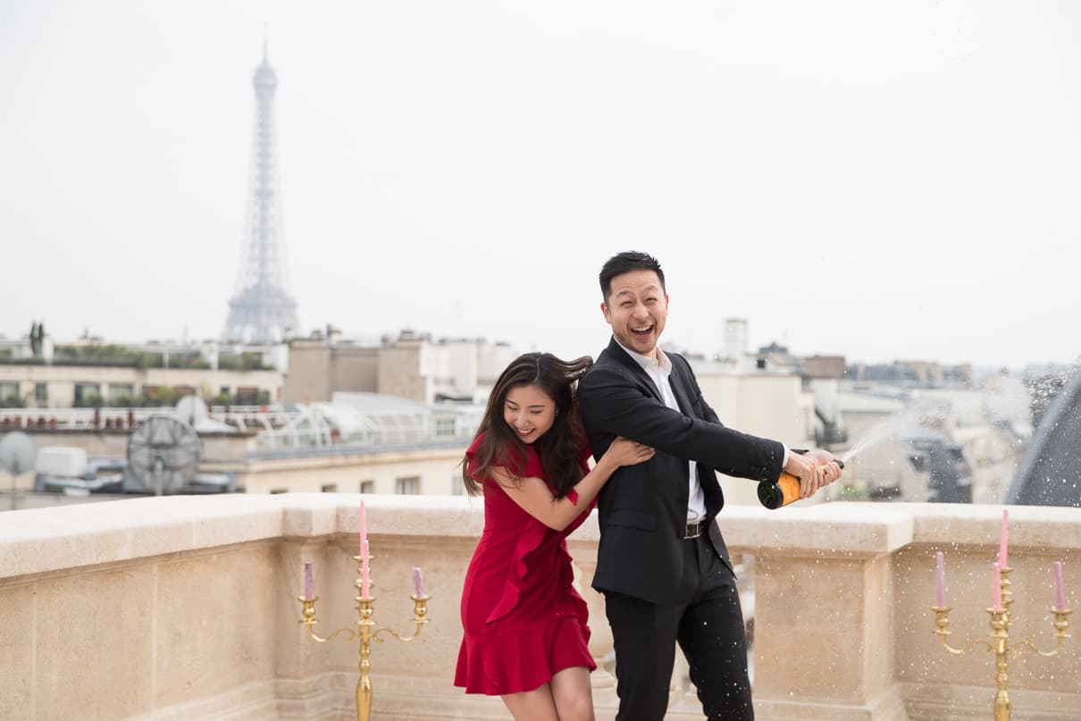 Paris luxury proposal at the Raphael Hotel Paris