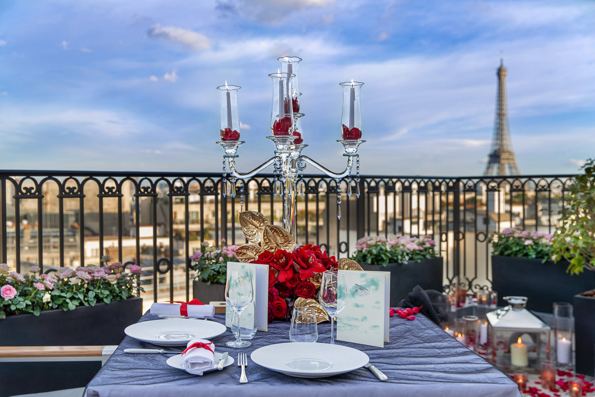 Peninsula Hotel Paris Luxury Surprise Proposal the secret table Peninsula