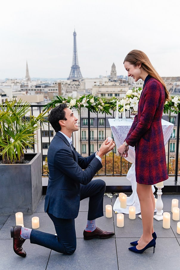 Paris Proposal on a private rooftop