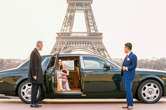 Paris wedding luxury car